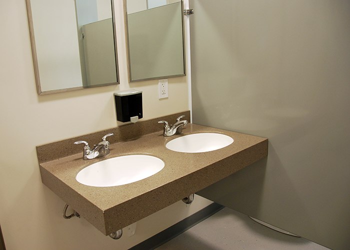 Corian double bowl