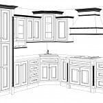 wireframe of kitchen design